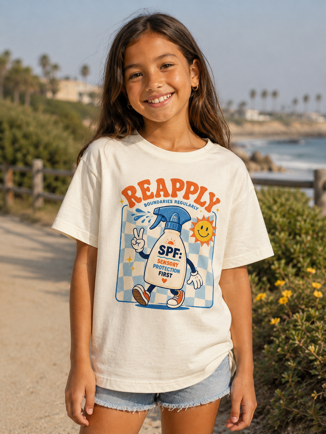 Kids Oversized "SPF" T-Shirt