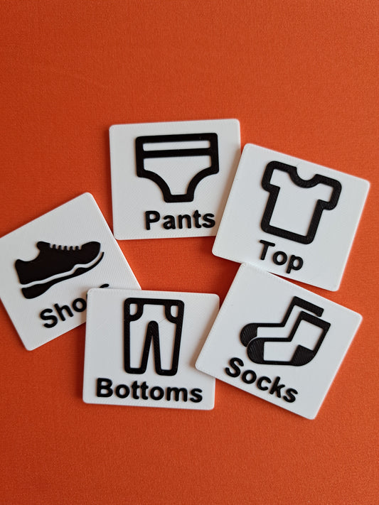Getting Dressed Tag Set - Visual Schedule Add-On Pack