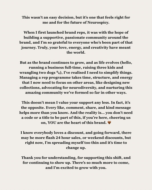 Why I've chosen to no longer use Brand Reps