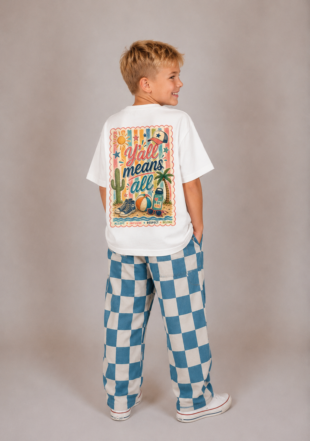Kids Oversized "Y'ALL MEANS ALL" T-Shirt