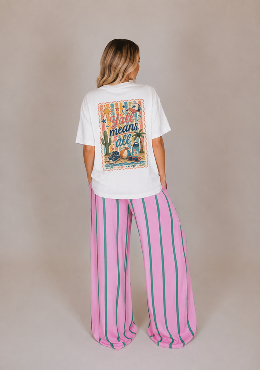 Adults Unisex Oversized "Y'ALL MEANS ALL" T-Shirt