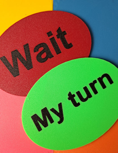 Wait and My Turn visual sign set