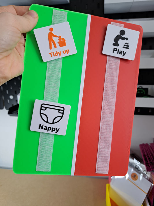 Two Colour Visual Routine Board