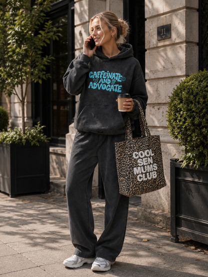 Unisex Adults ‘Caffeinate and Advocate’ Heavyweight Tracksuit Pants