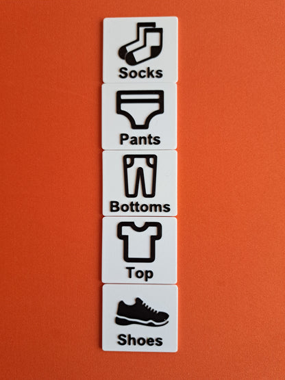 Getting Dressed Tag Set - Visual Schedule Add-On Pack