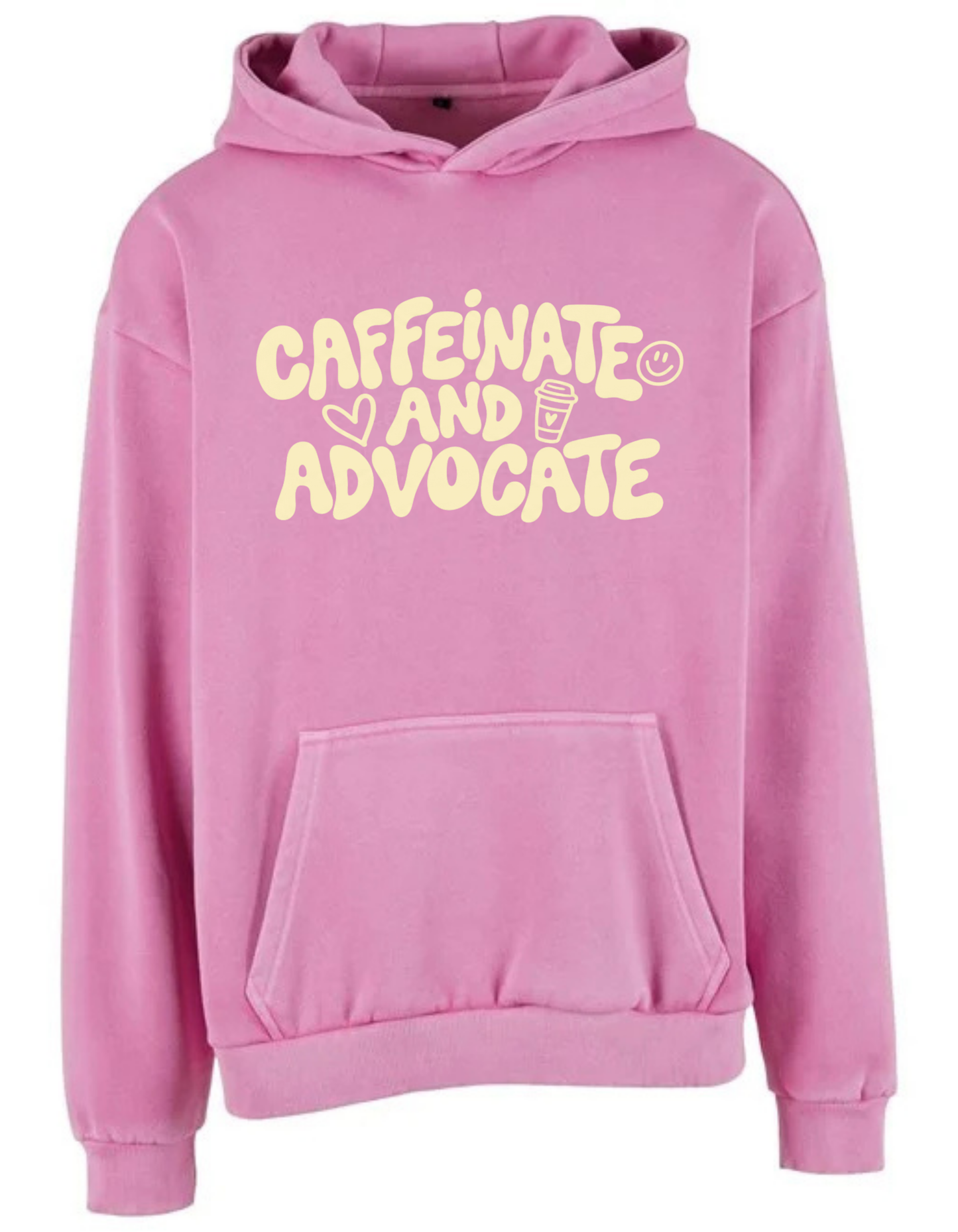 Unisex Adults ‘Caffeinate and Advocate’ Heavyweight Hoodie