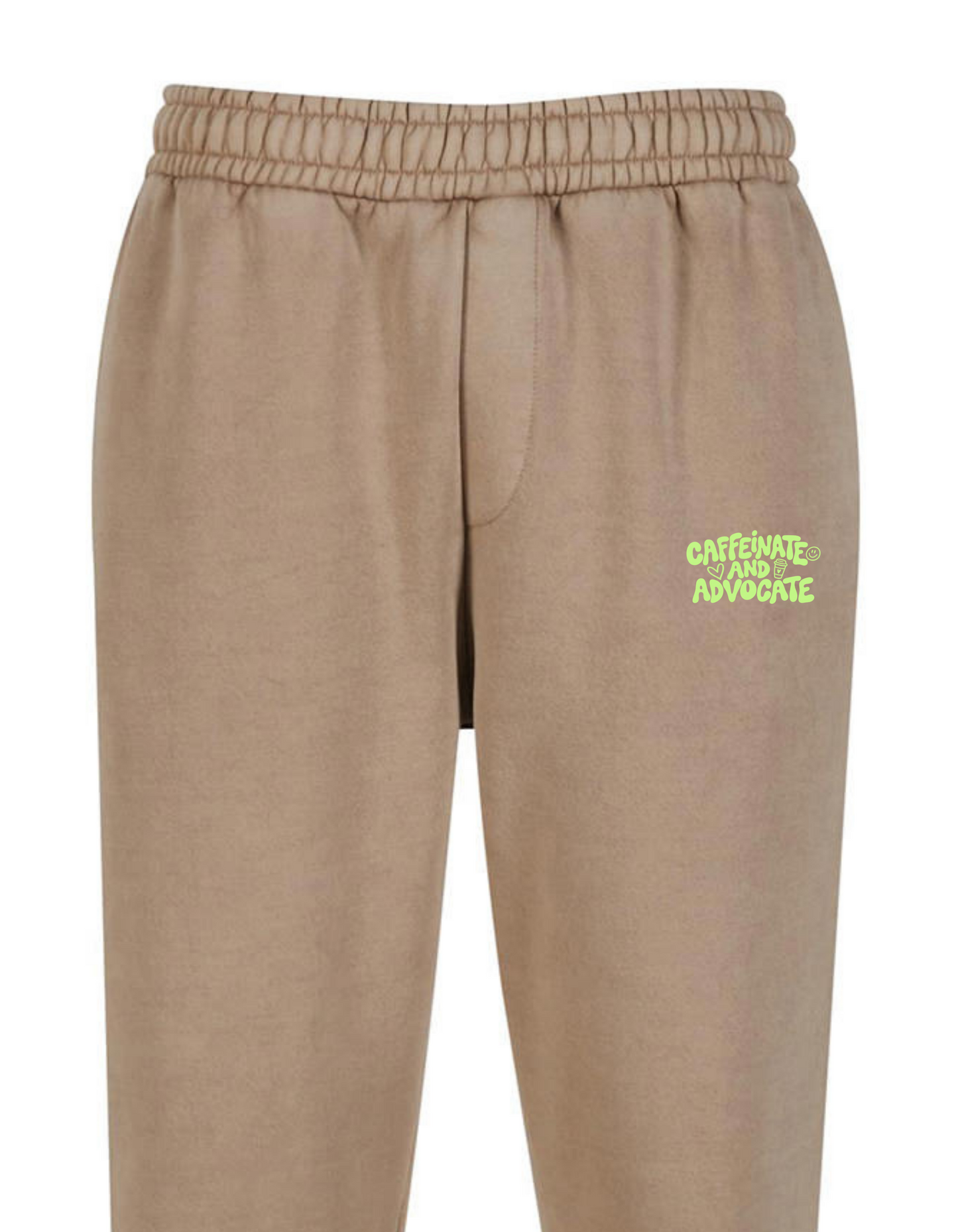 Unisex Adults ‘Caffeinate and Advocate’ Heavyweight Tracksuit Pants