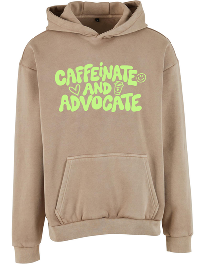 Unisex Adults ‘Caffeinate and Advocate’ Heavyweight Hoodie