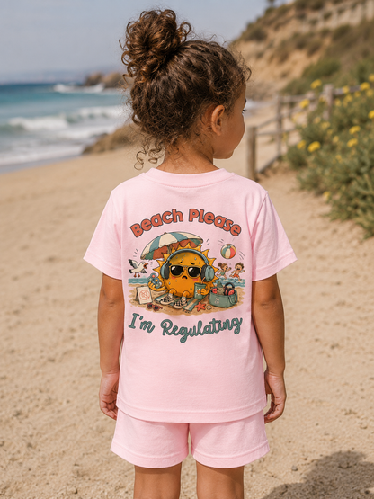 Kids "BEACH PLEASE" T-Shirt/Shorts Set
