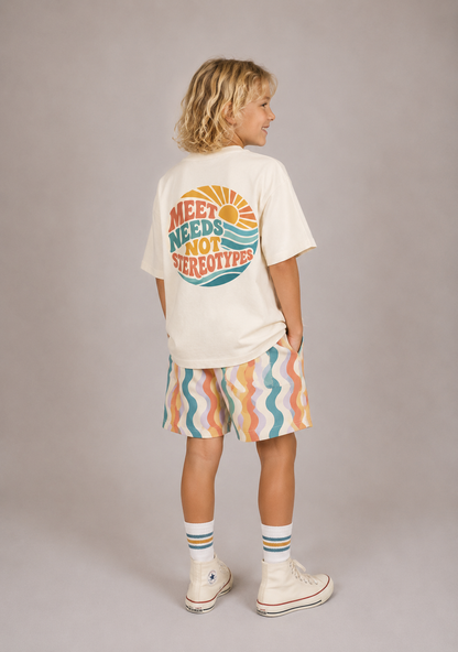 Kids Oversized "MEET NEEDS" T-Shirt