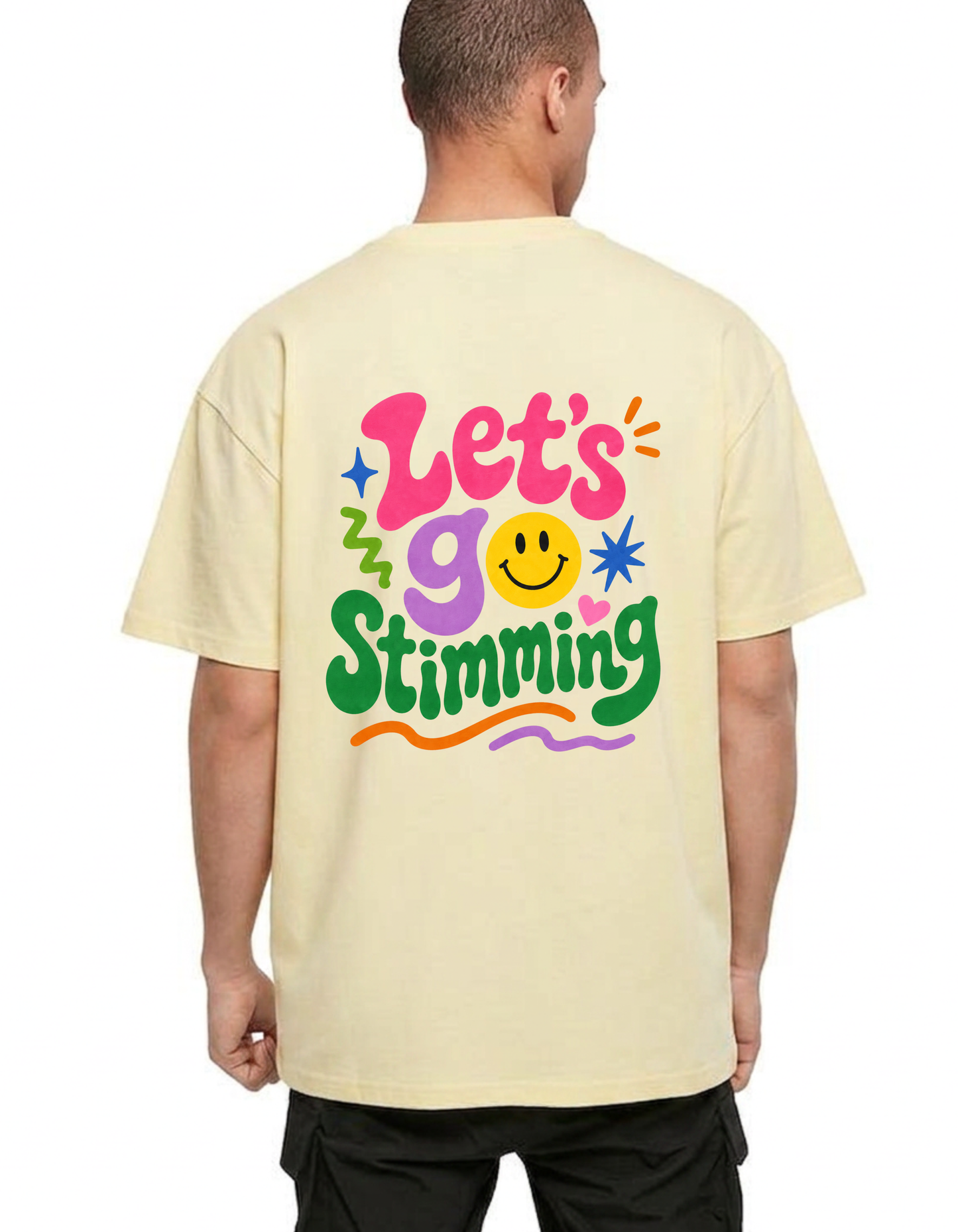 Adults Unisex Oversized "LETS GO STIMMING" T-Shirt