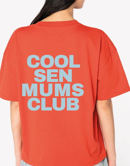 Women's Boxy Crop "COOL SEN MUMS CLUB T-Shirt