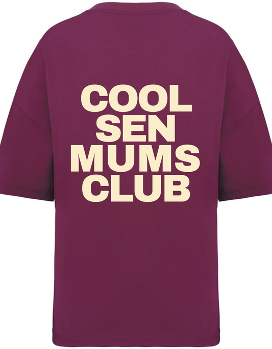 Women's Boxy Crop "COOL SEN MUMS CLUB T-Shirt