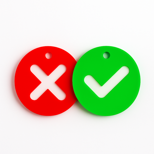 Large Yes/No Visual Communication Tags