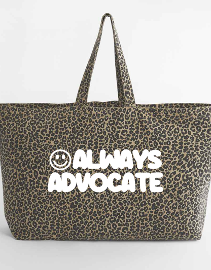 XL Washed Leopard Tote