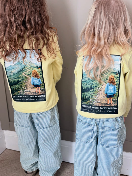 Kids ‘Different Route, Same Mountain' Sweatshirt