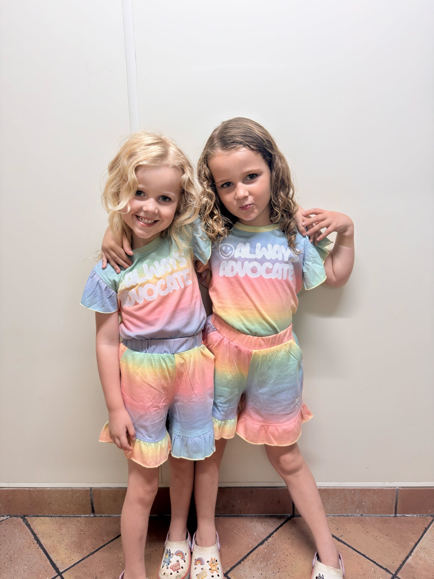 Kids Frill "Always Advocate" T-Shirt/Shorts Set