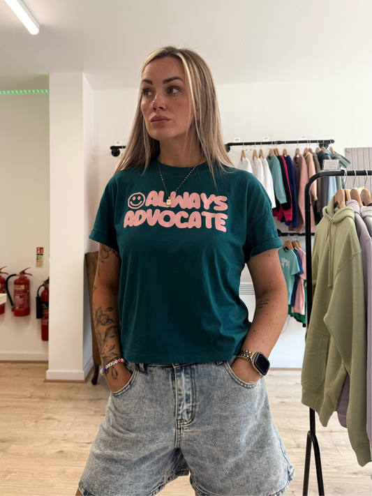 Women's Boxy Crop "Always Advocate" T-Shirt
