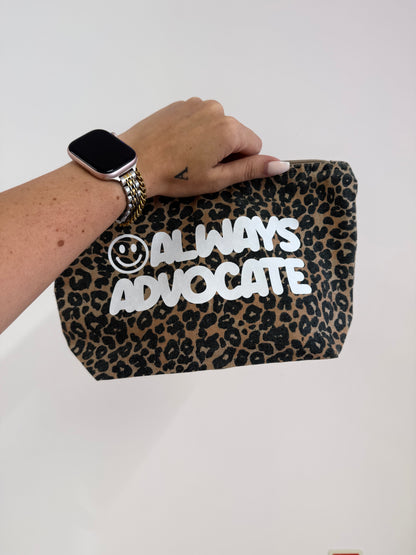 Washed Leopard Pouch