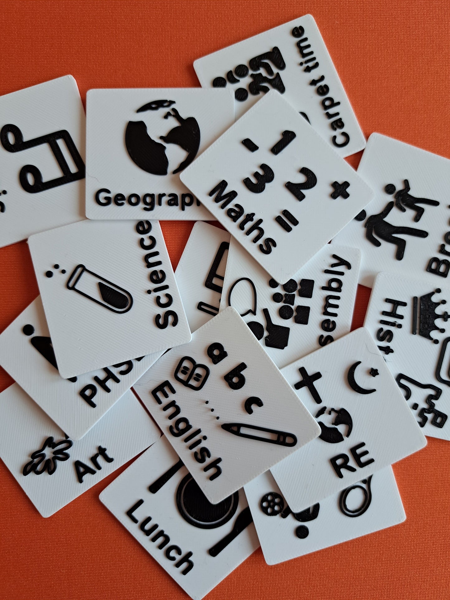 School Timetable Tag Set - Visual Schedule Add-On Pack