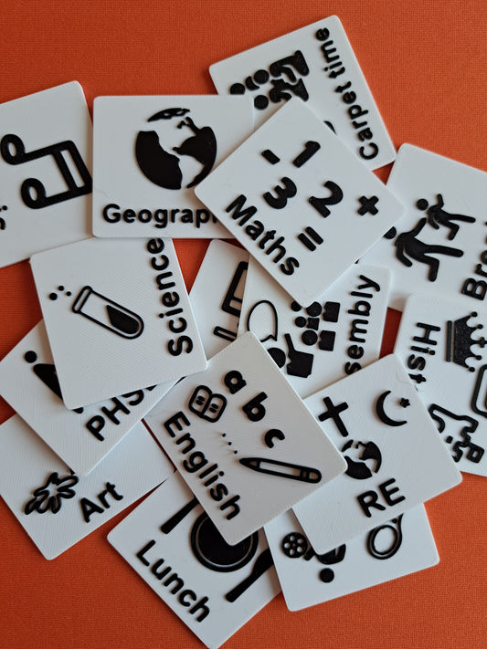 School Timetable Tag Set - Visual Schedule Add-On Pack