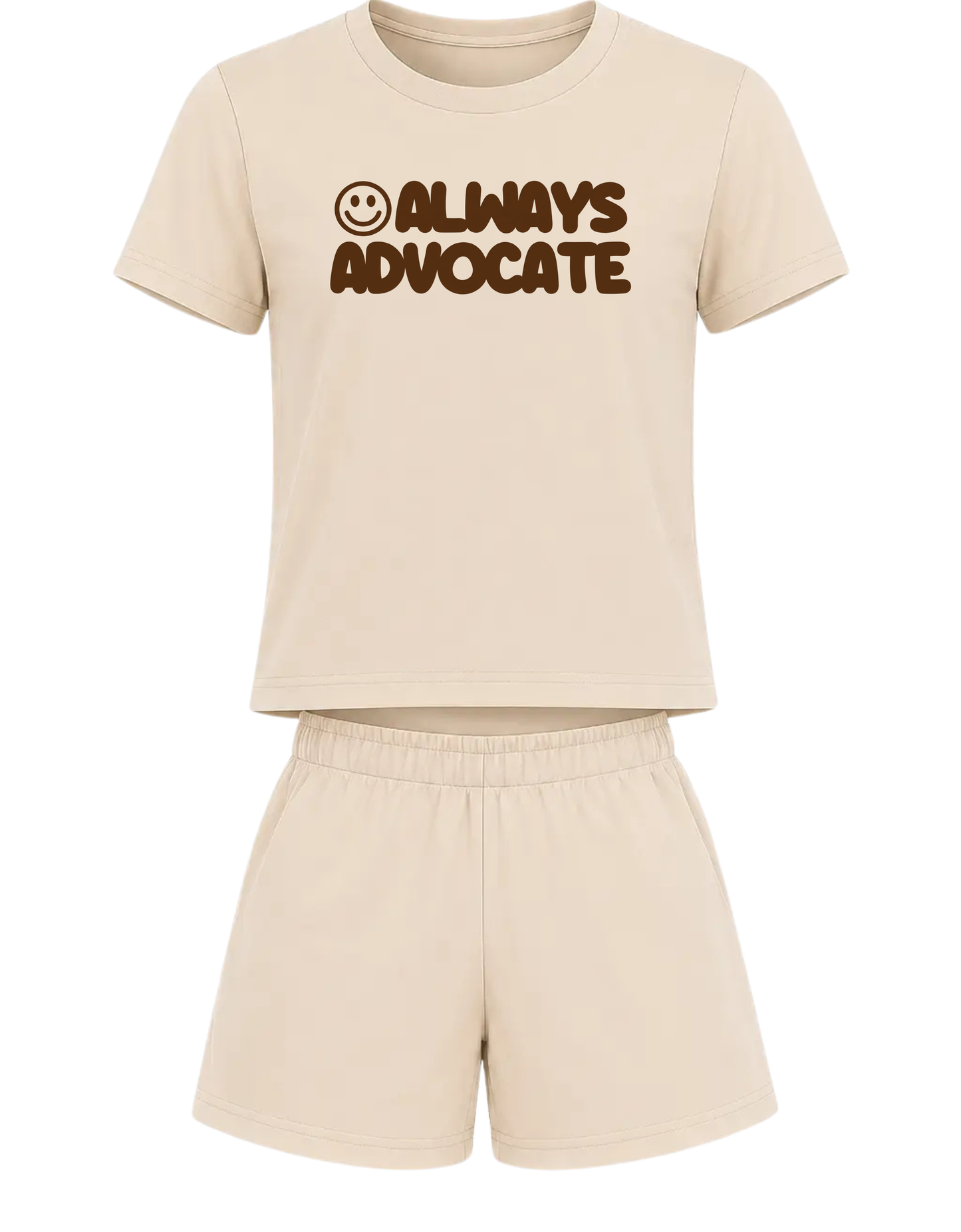 Adults "Always Advocate" T-Shirt/Shorts Set