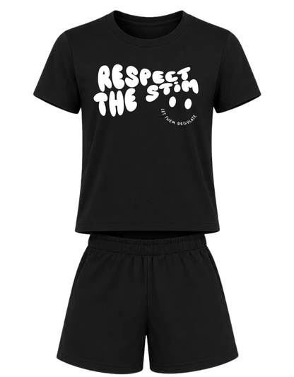 Adults "Respect the Stim" T-Shirt/Shorts Set