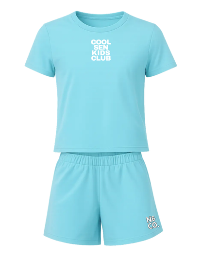 Kids "COOL SEN KIDS CLUB" T-Shirt/Shorts Set