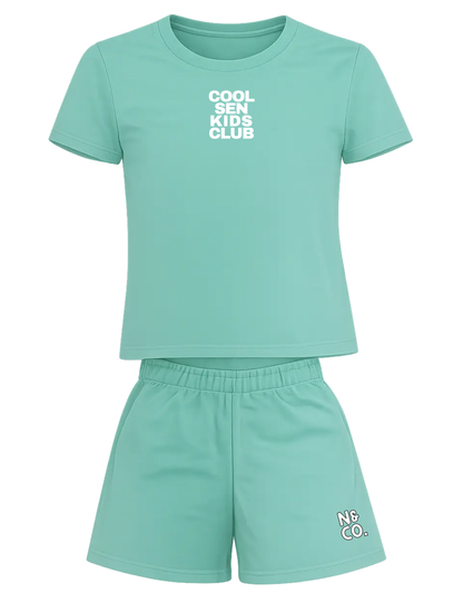 Kids "COOL SEN KIDS CLUB" T-Shirt/Shorts Set