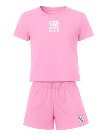 Kids "COOL SEN KIDS CLUB" T-Shirt/Shorts Set
