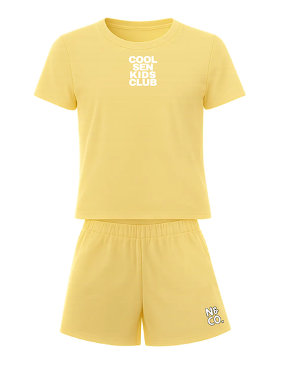 Kids "COOL SEN KIDS CLUB" T-Shirt/Shorts Set