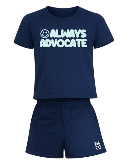 Kids "Always Advocate" T-Shirt/Shorts Set