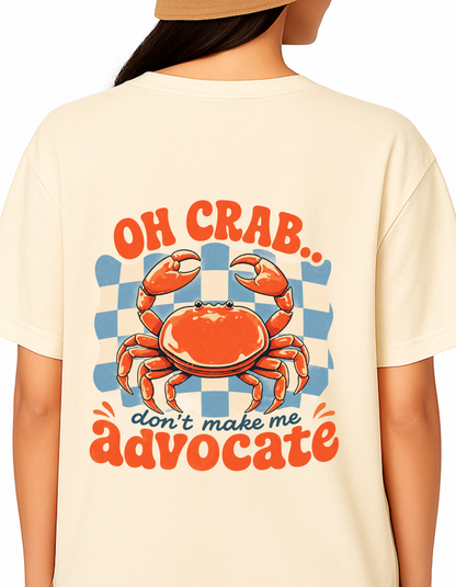 Adults Unisex Oversized "OH CRAB" T-Shirt