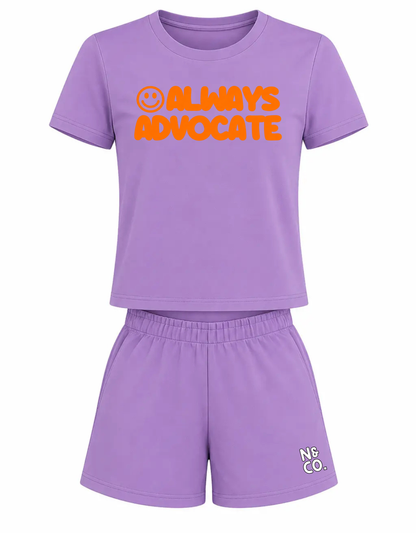 Kids "Always Advocate" T-Shirt/Shorts Set