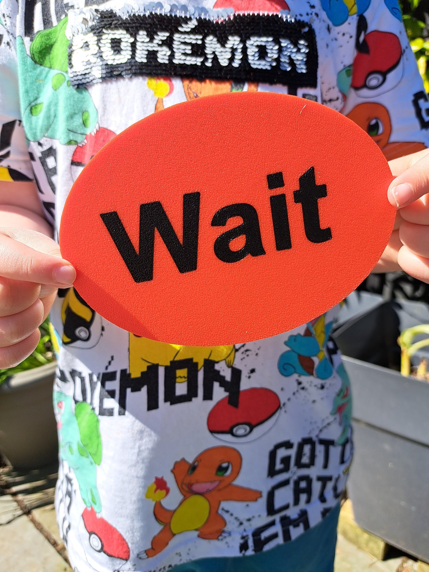 Wait visual prompt sign