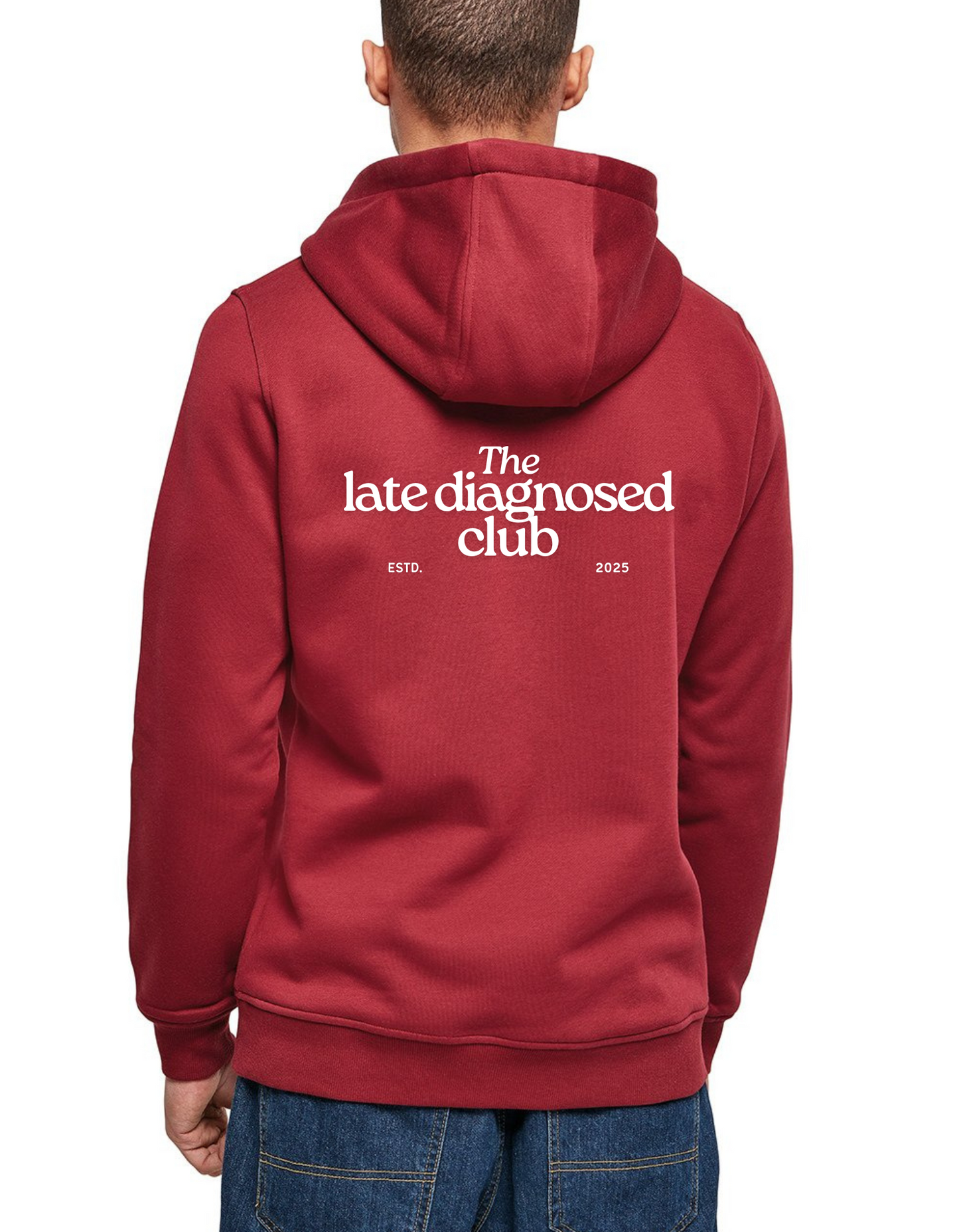 Unisex 'Late Diagnosed Club’ Text Zip Up